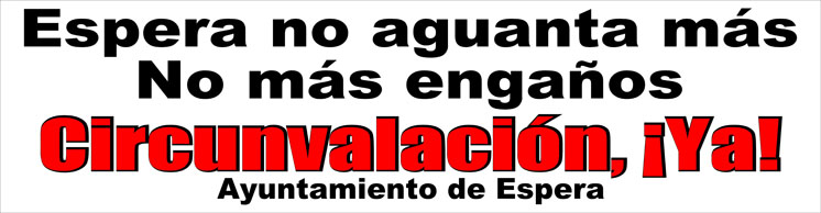 Pancarta protesta circunvalacion