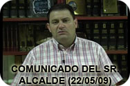 Comunicado del Sr. Alcalde
