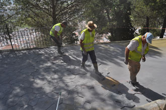 Pavimentación ruedos del castillo 4